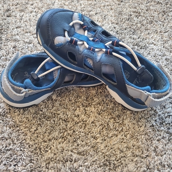 Clarks 13 WPrivo Lt. Blue Sport Sandals Trail Hiking Water Shoes kids. - Picture 5 of 10